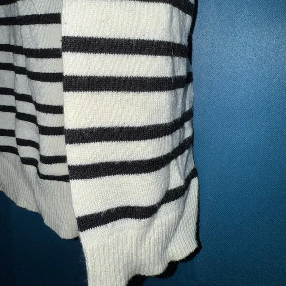 Market & Spruce Black and White Striped Sweater - Picture 3 of 5